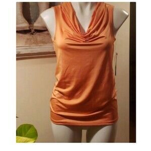 Dana Buchman Cowl neck women’s Sleeveless Top Size‎ S, Orange SKU26